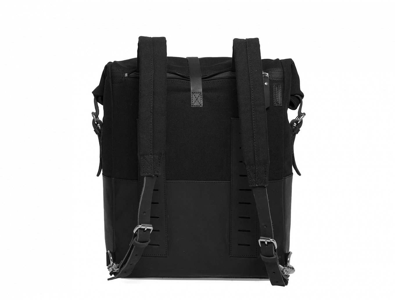 Minimalist All-Black Biker’s Backpack - Gessato