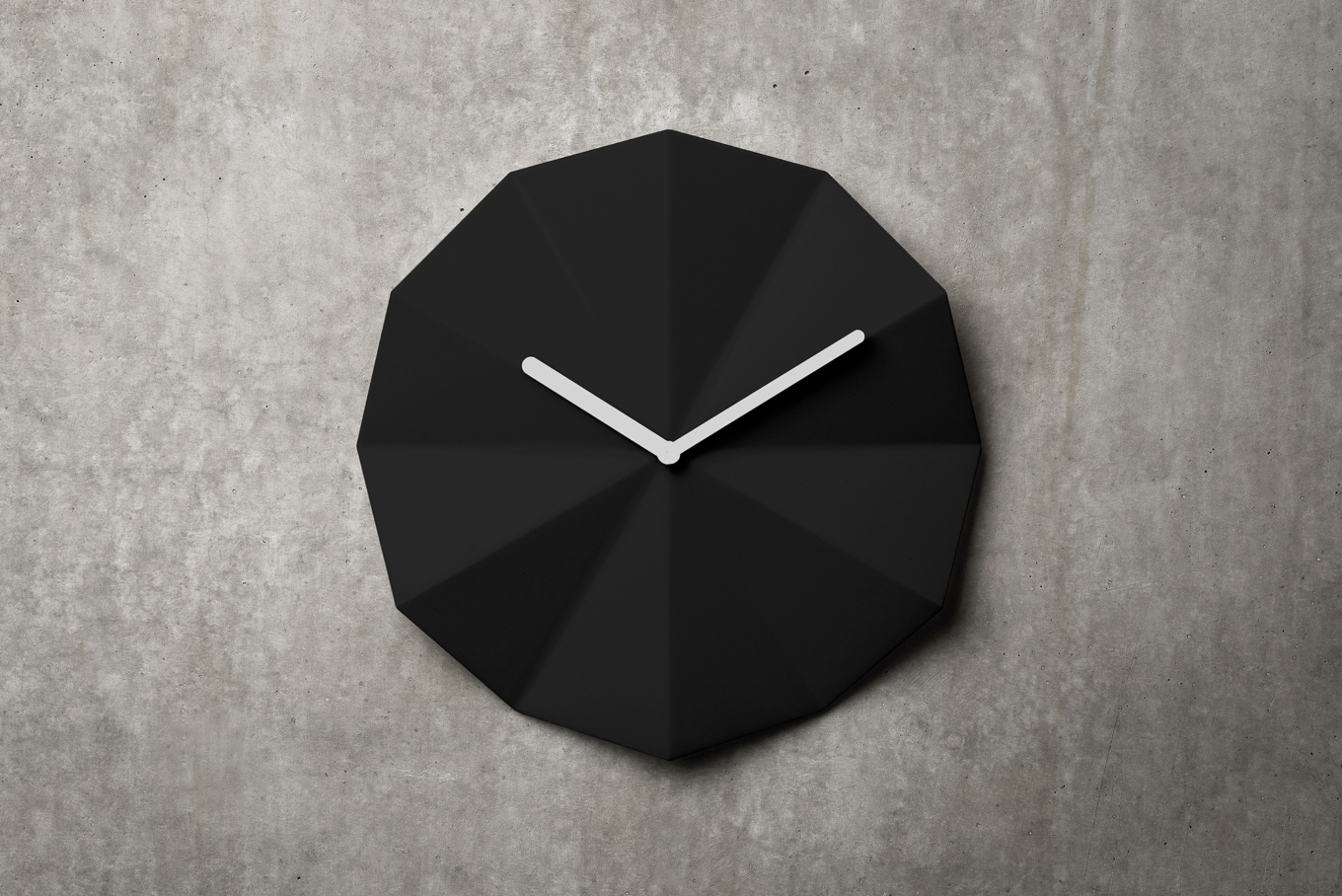 Lawa Design's Minimalist Delta Wall Clock - Gessato