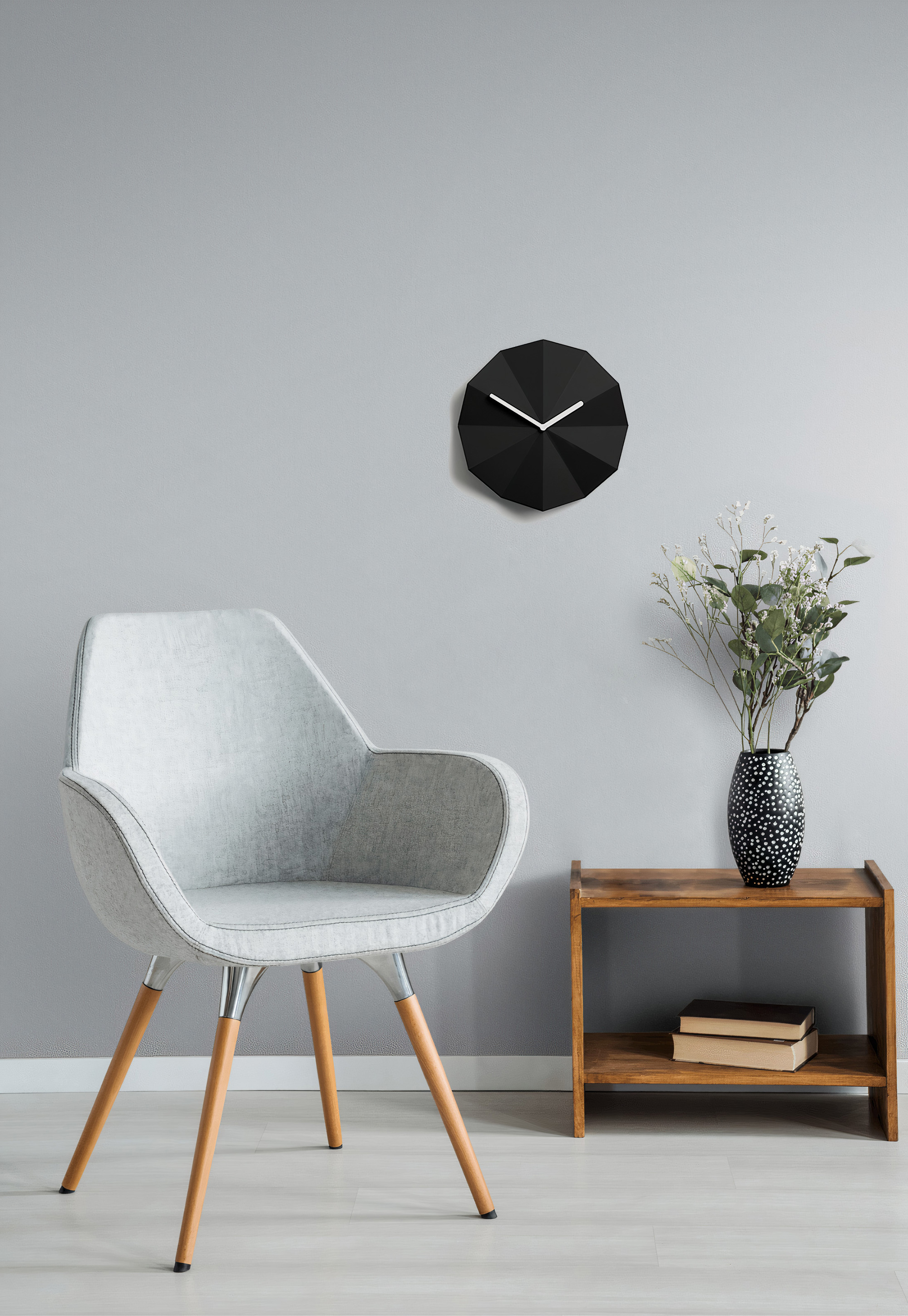 Lawa Design's Minimalist Delta Wall Clock - Gessato