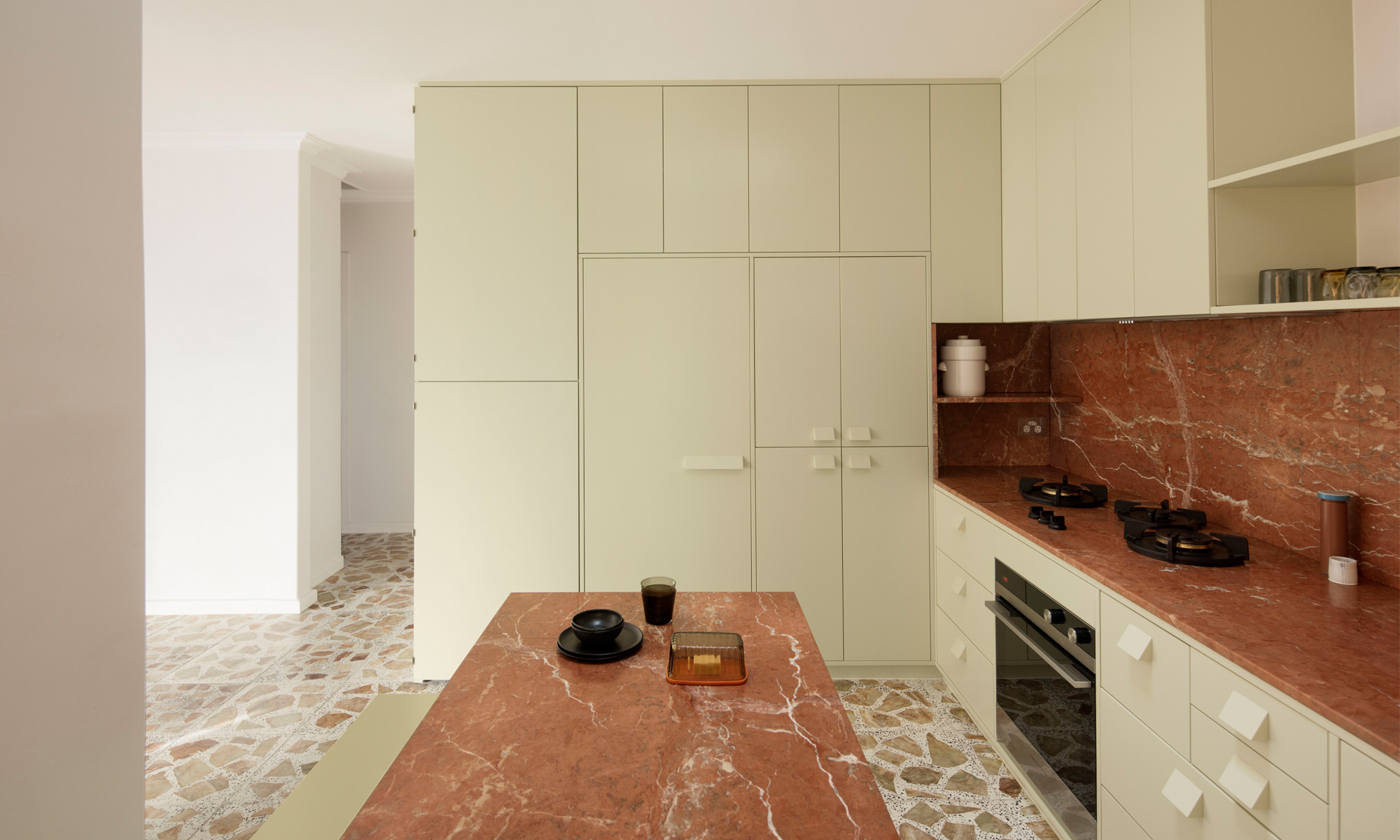 Pale green kitchen by Murray Barker