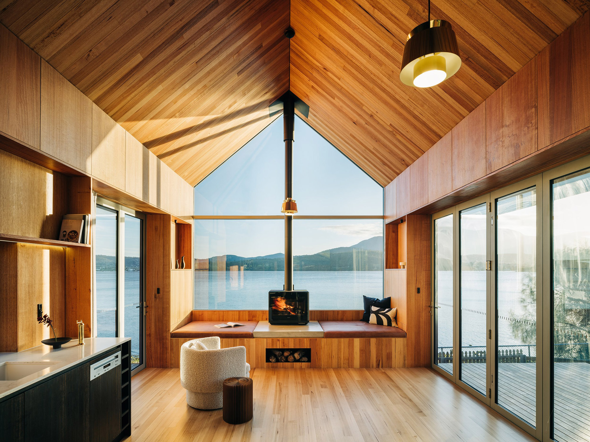 Maguire and Devine Architects, wood stove