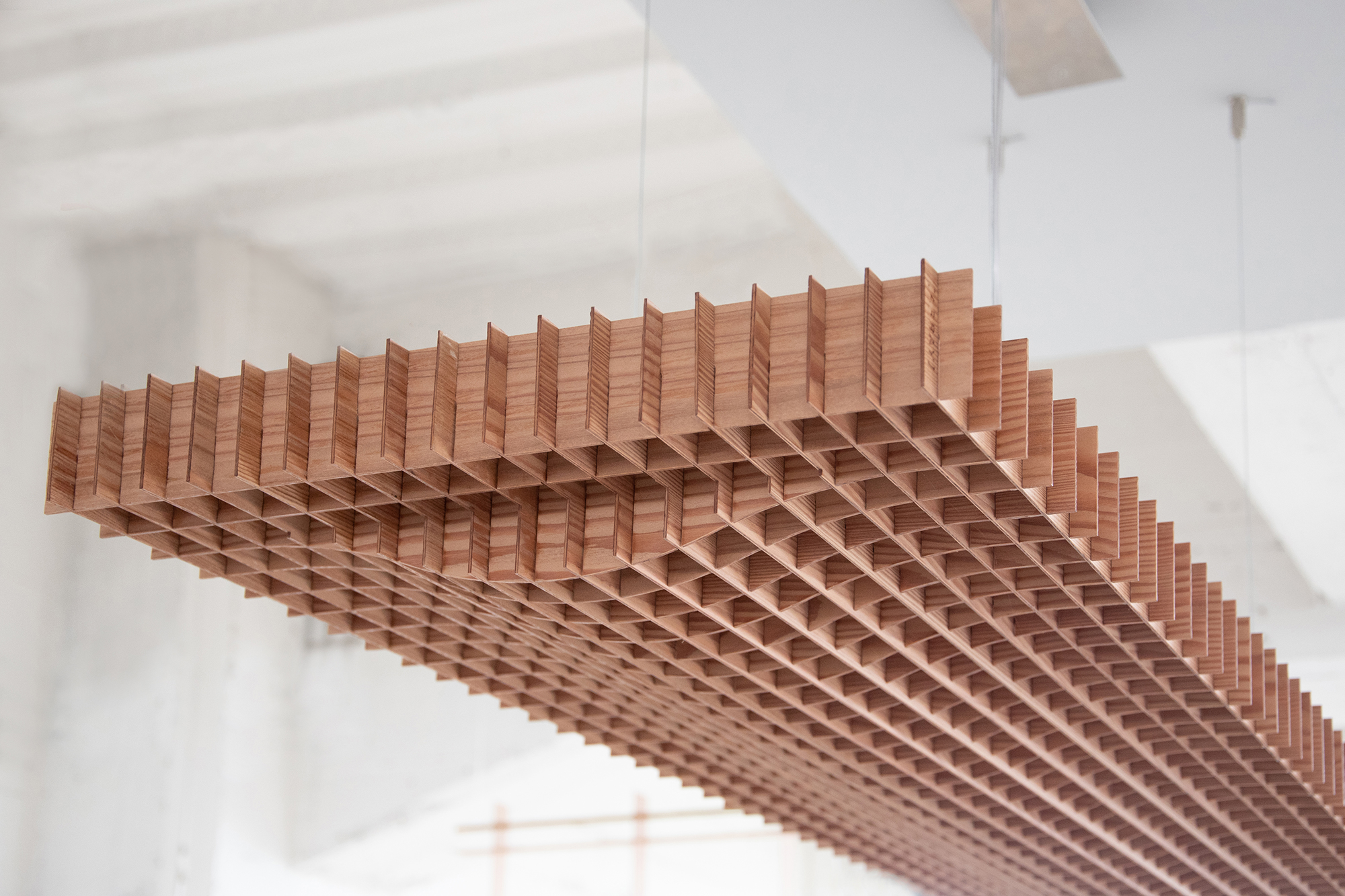 Plywood chandelier