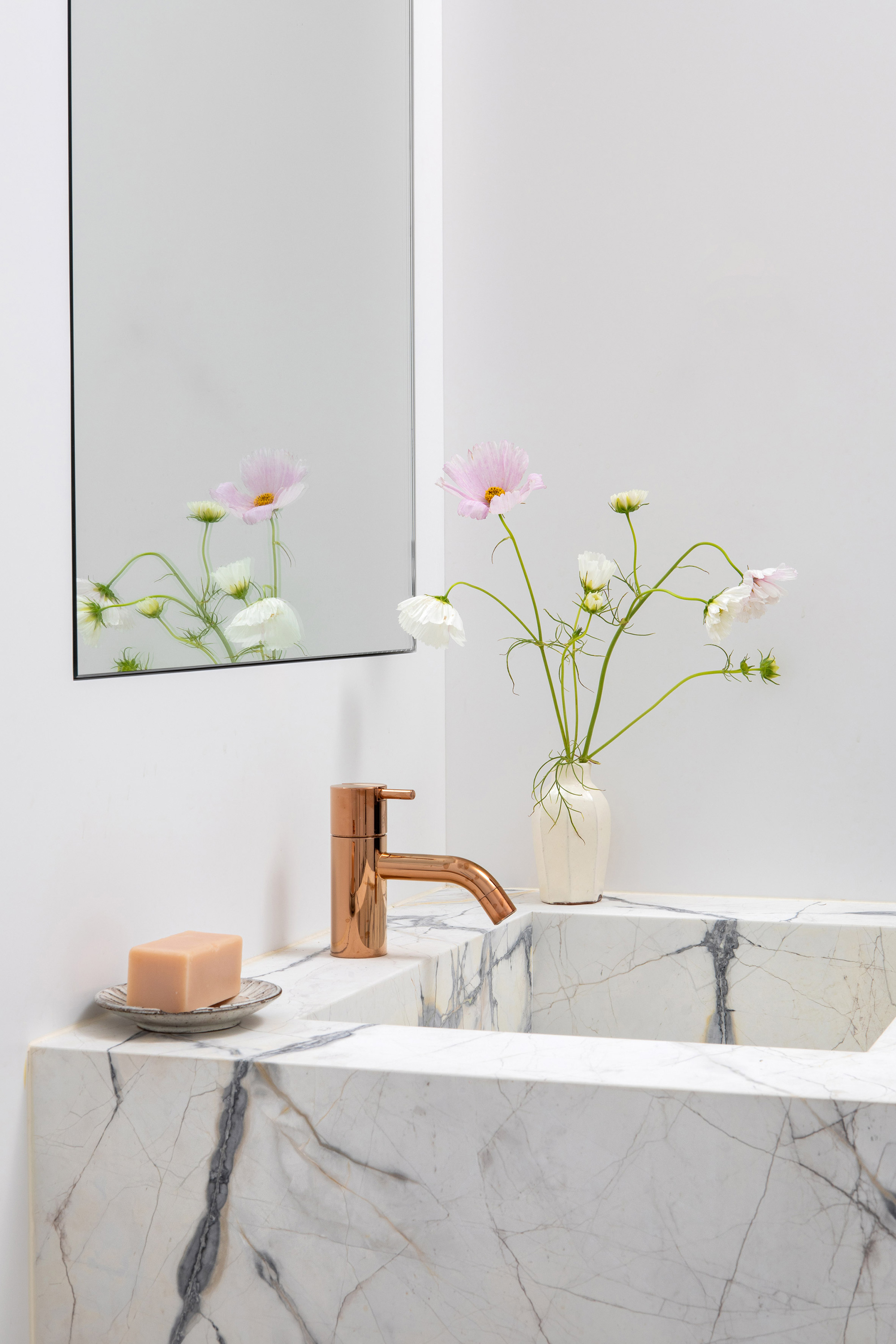 Tribeca loft by Andrea Leung architect, marble bathtub