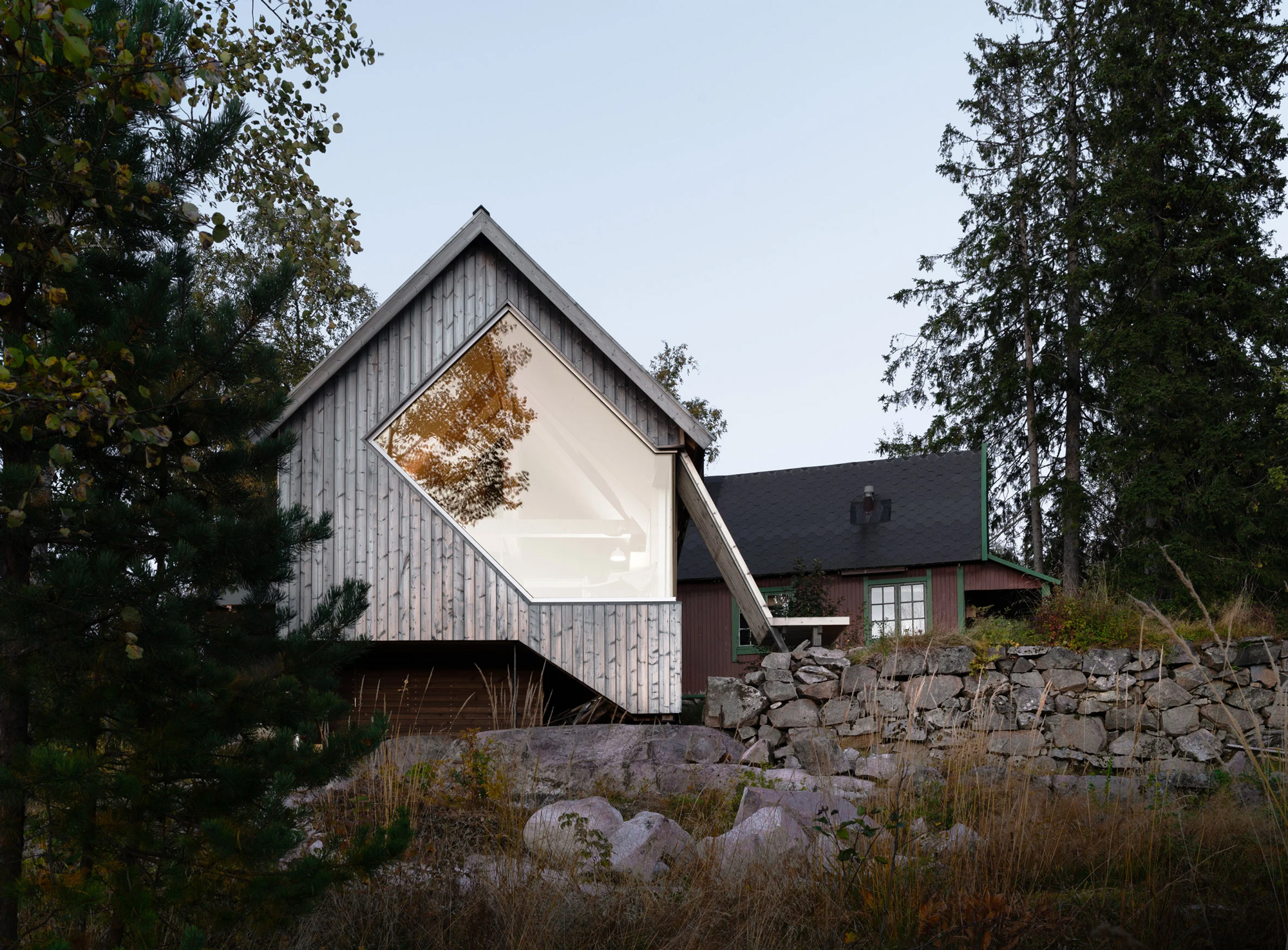 Cabin Nordmarka by Revere & Drage, front window
