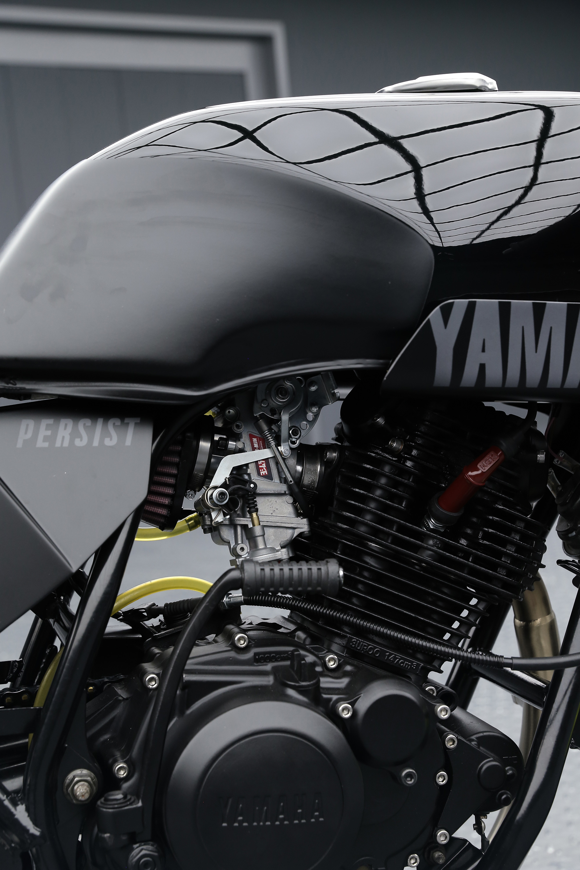 Custom Yamaha SR150 Café Racer by Twentytwo custom, engine detail
