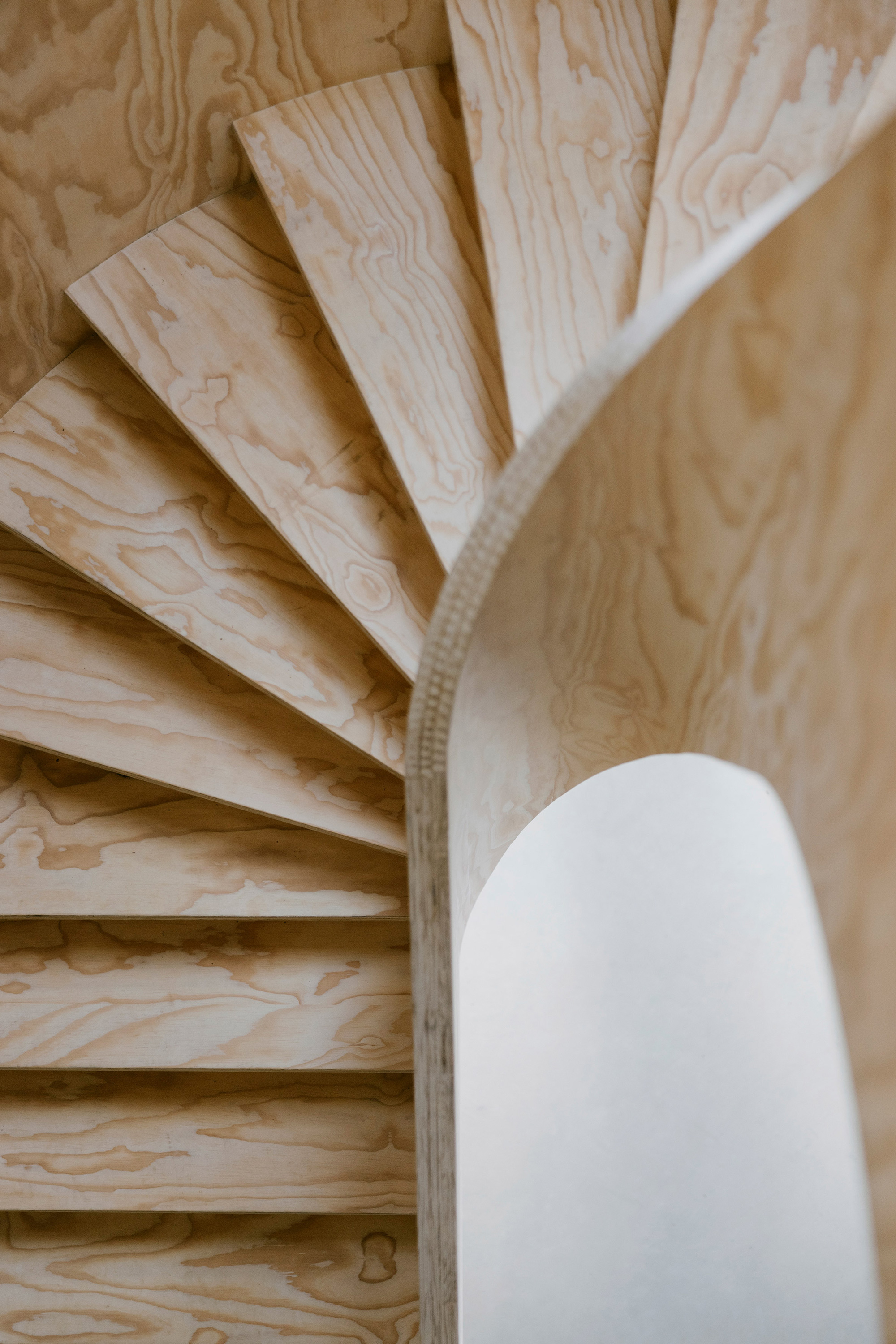 plywood staircase