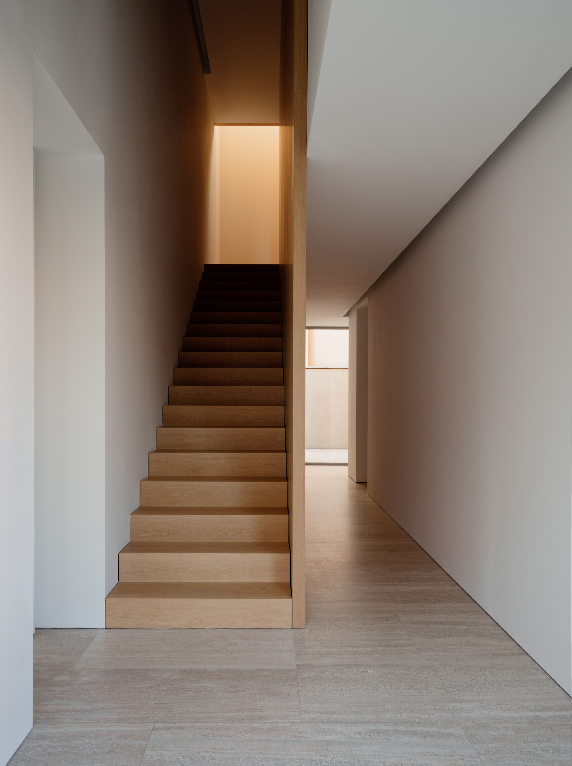 Giessen House by John Pawson, wooden staircase