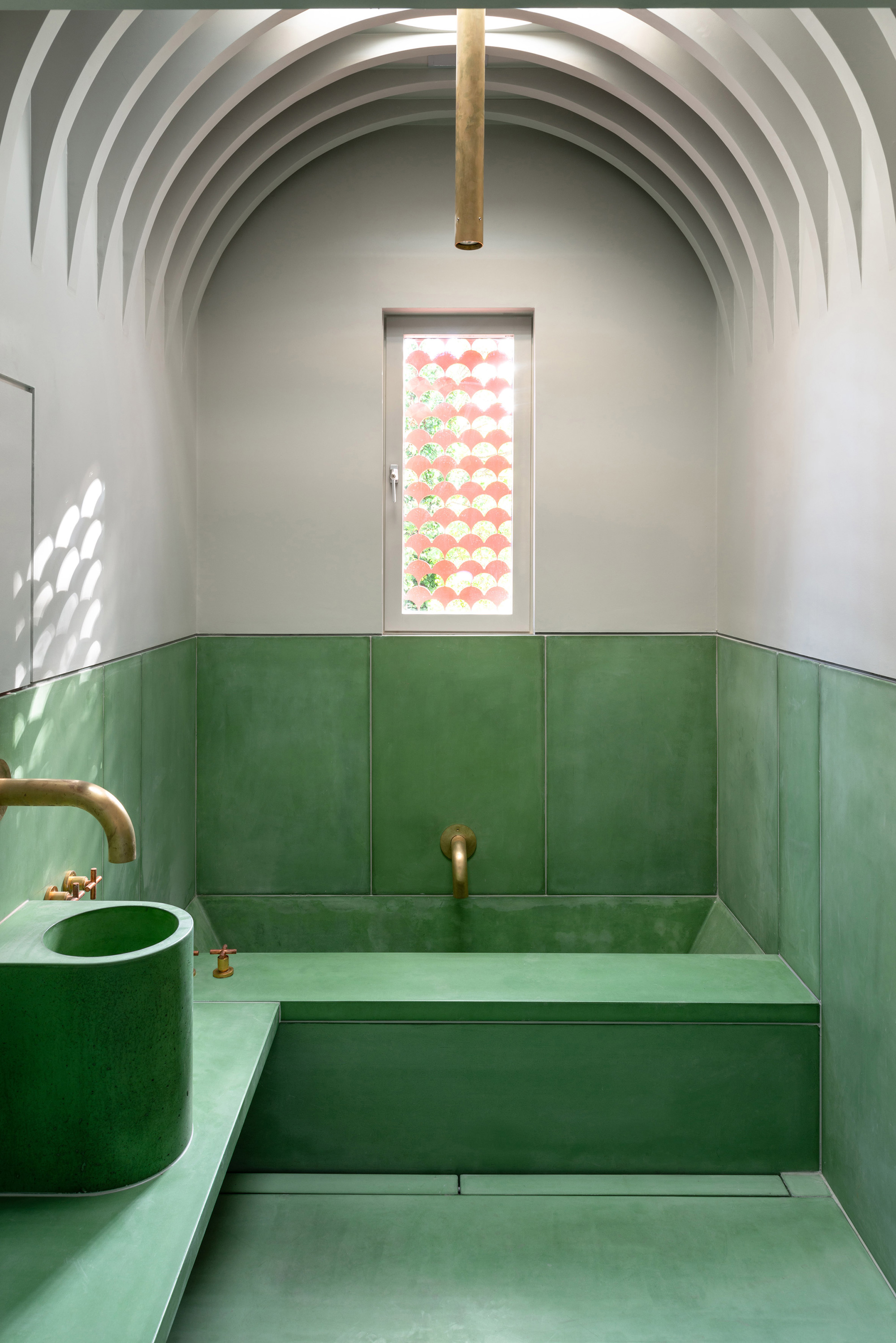 Green bathroom
