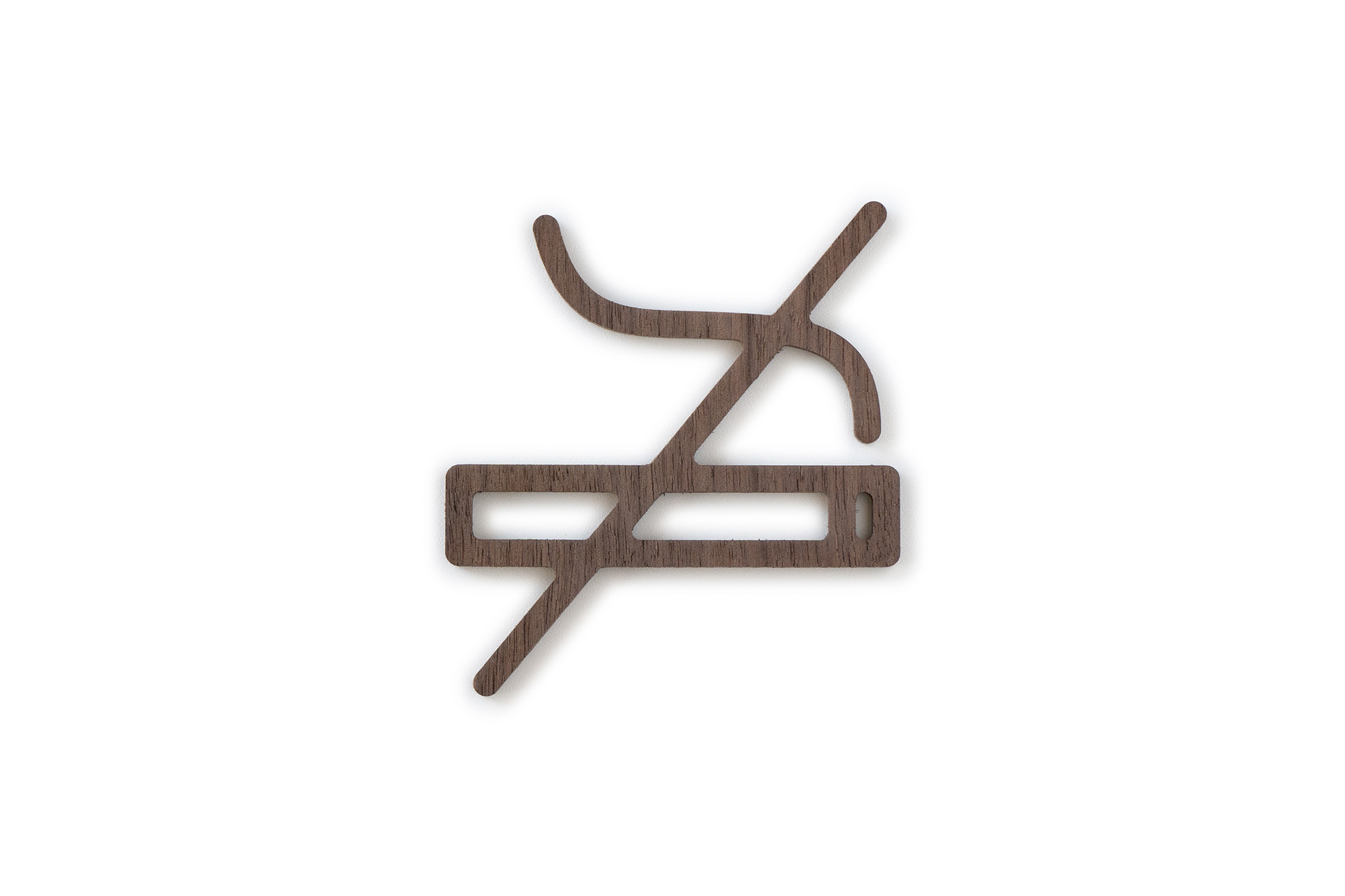 architectural signs, no smoking sing in dark wood