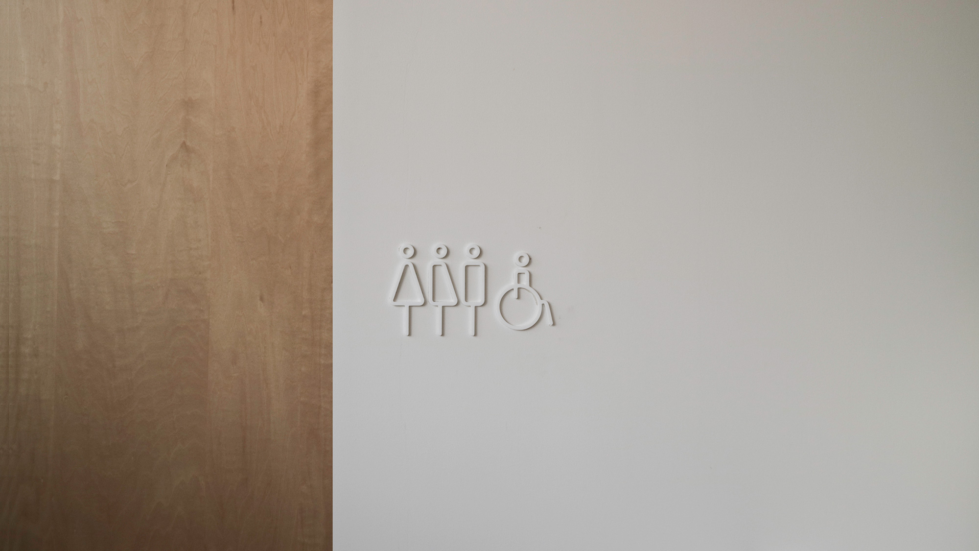 architectural signs, white minimalist