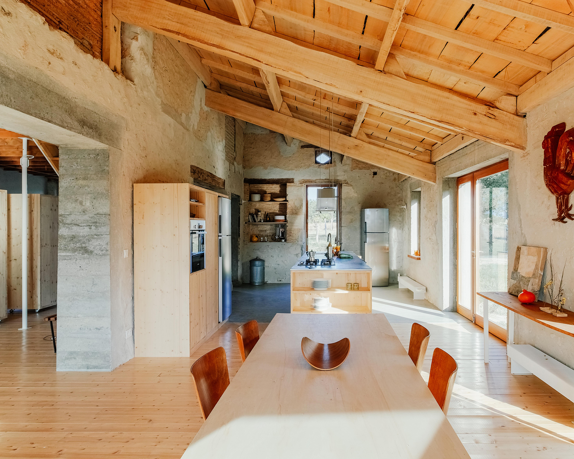 Garrelis Farm by Atelier Boteko, interior detail, dining room