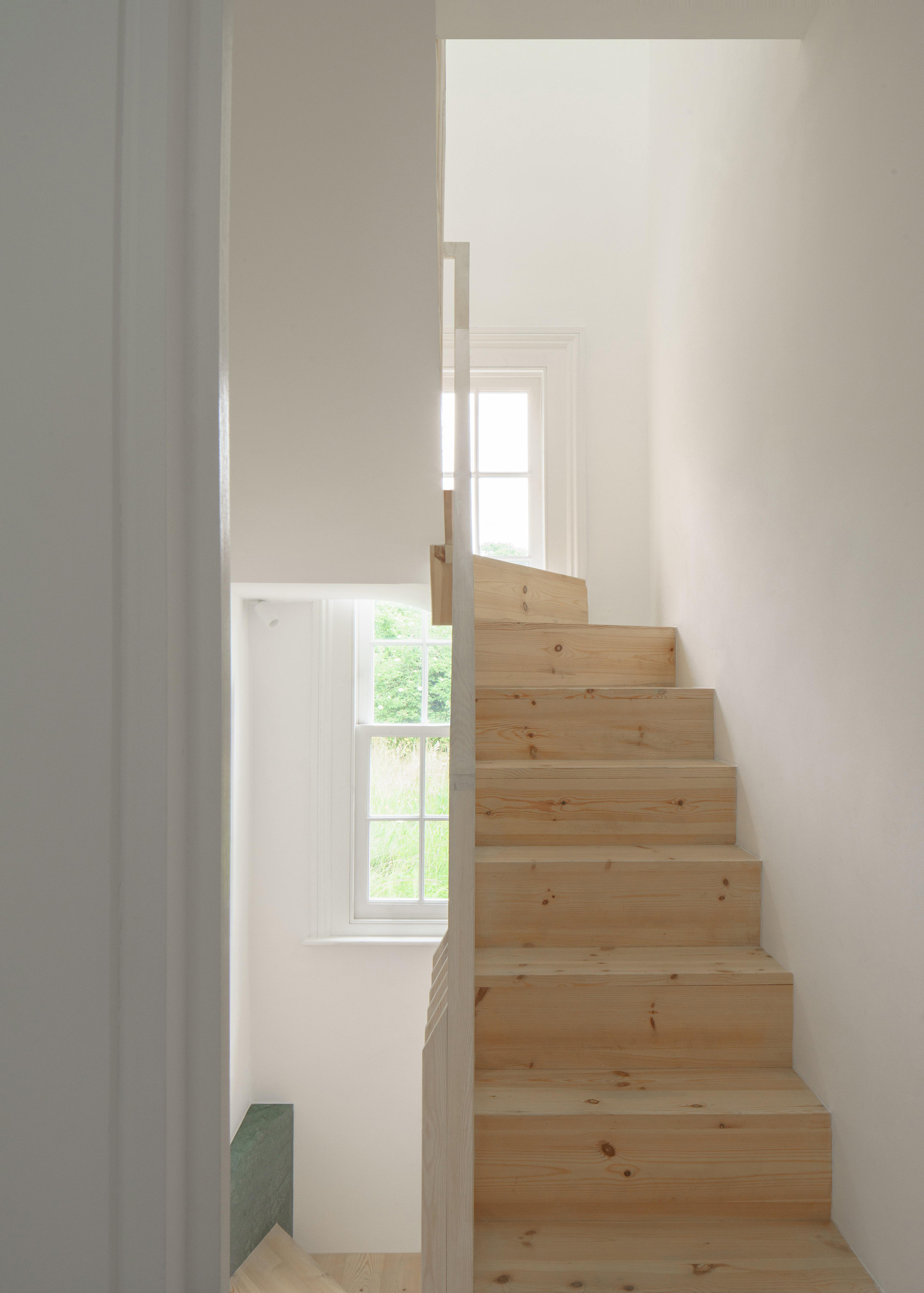 London townhouse renovation, wood staircase