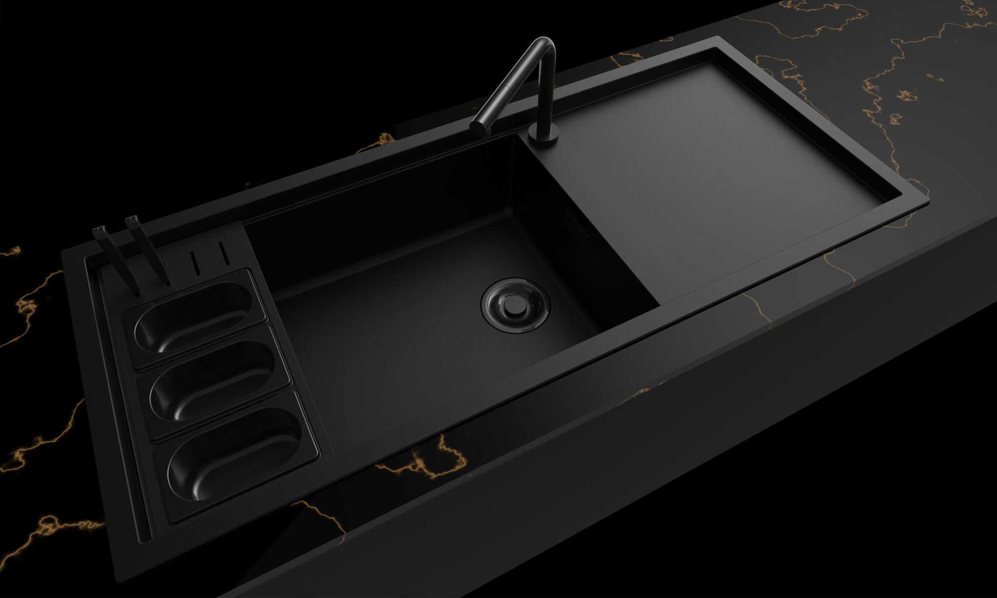 Black Sink Designs for Stylish Kitchen Makeovers - Gessato Black Sink Designs for Stylish Kitchen Makeovers - Gessato