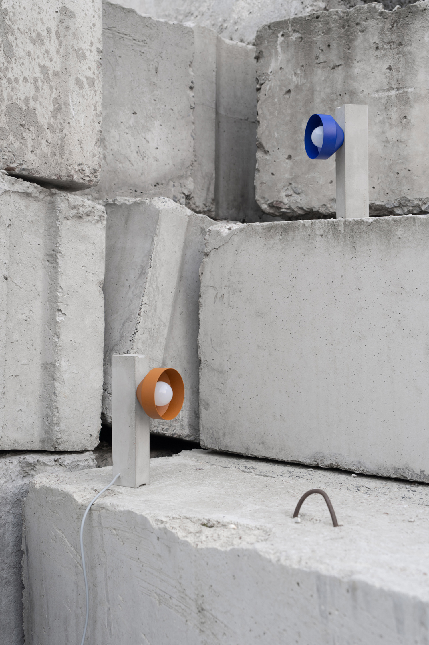 The gant + kouple Block Lamp Series - Gessato