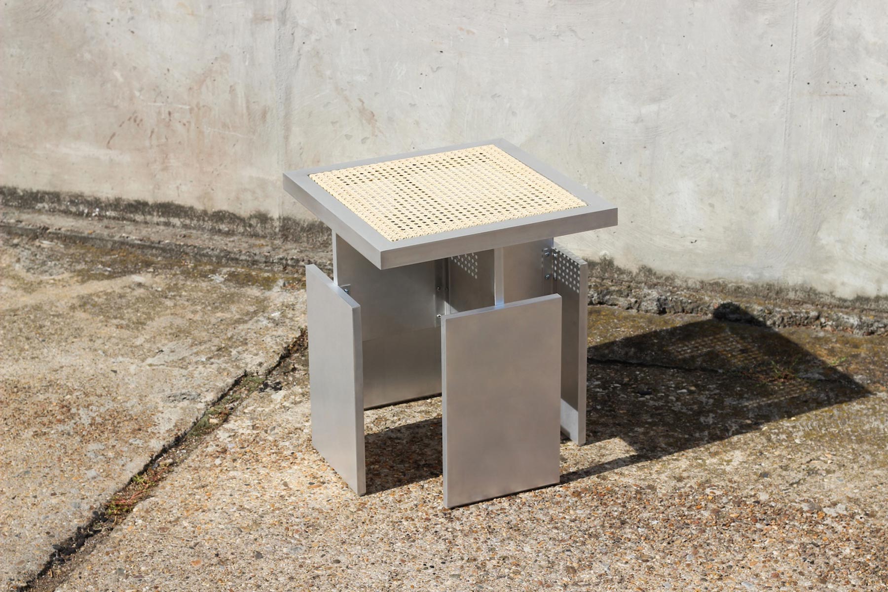 4-AL, An Eco-Friendly Aluminum and Cane Stool - Gessato