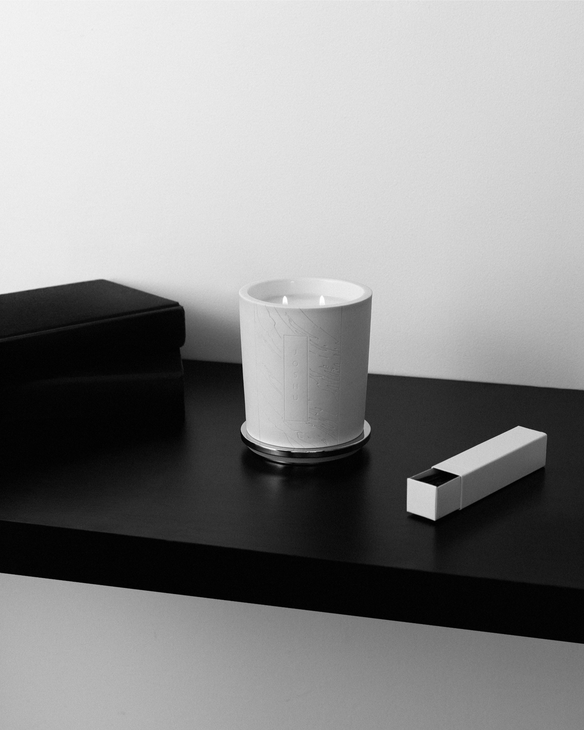JOSHU Candles Pair Scent, Steel, and Sound - Gessato JOSHU Candles Pair Scent, Steel, and Sound - Gessato